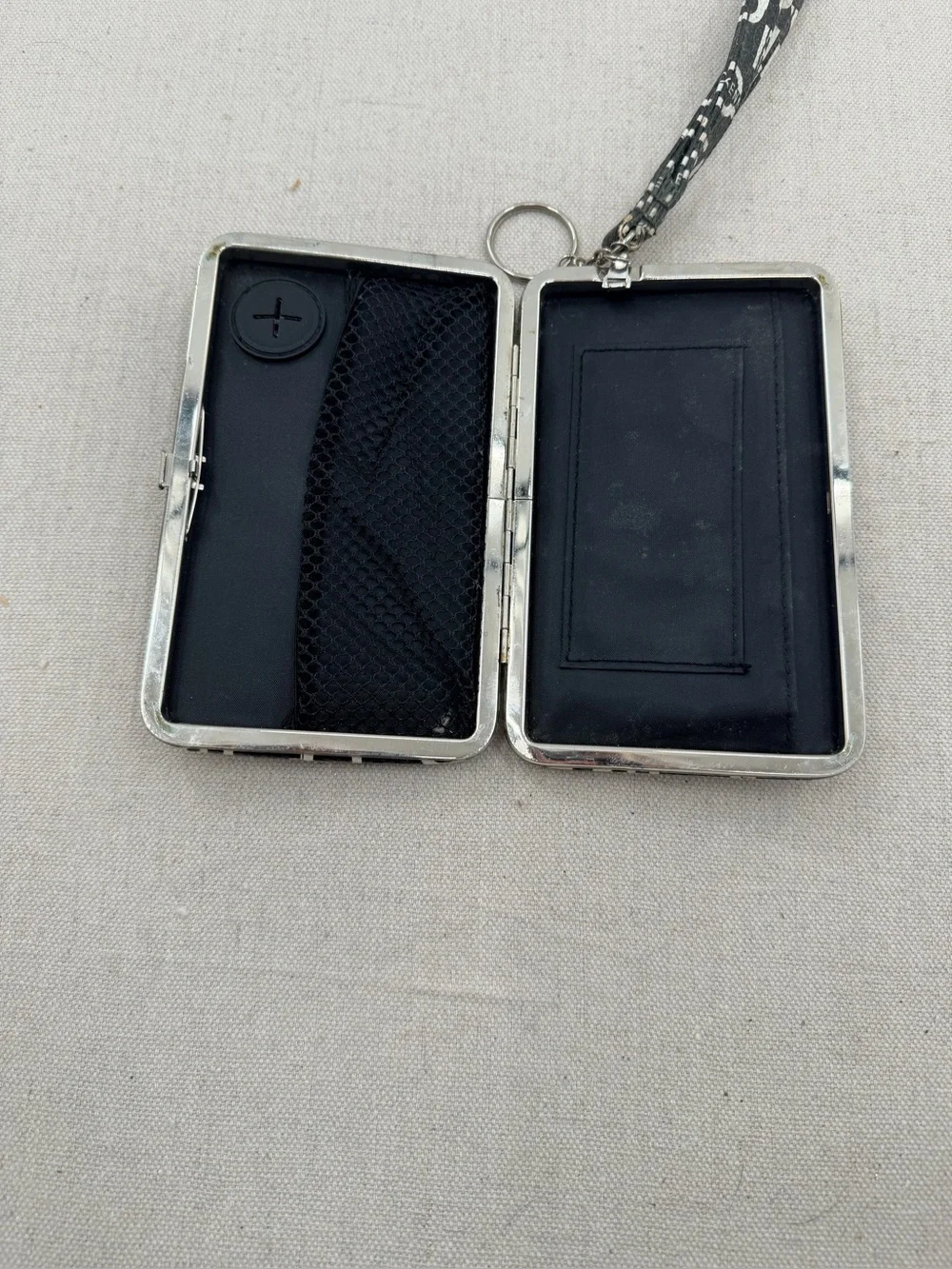 Kenneth Cole Black and White Logo Wristlet Wallet